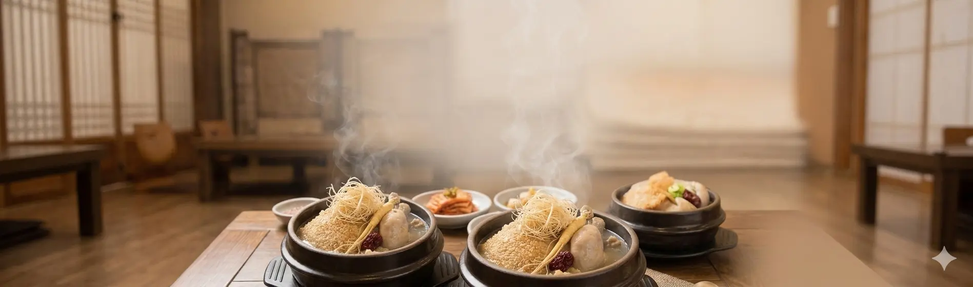 오복누룽지삼계탕 청주강내점 배경 비주얼